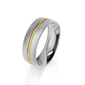 Silver wedding ring for him